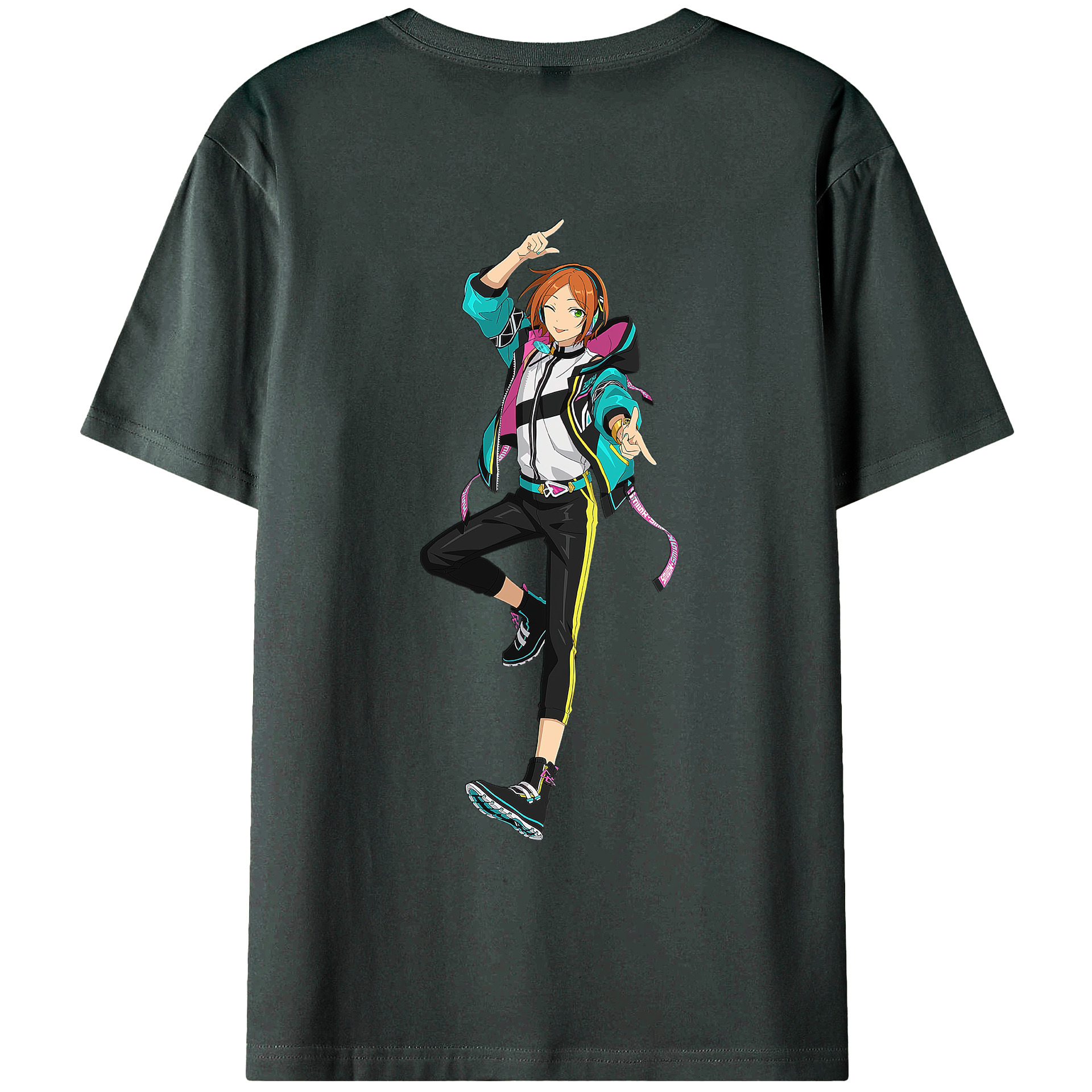 （画像用） あんさんぶるスターズ! Ensemble Stars 綿100％ メンズ半袖Tシャツ（バックプリント） 通気性
